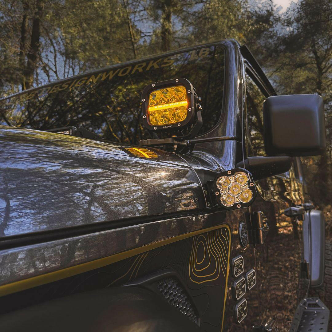Auxbeam 5" XP-Ultra Series LED Offroad Light With Amber DRL 132W 15600LM (2 Pcs)