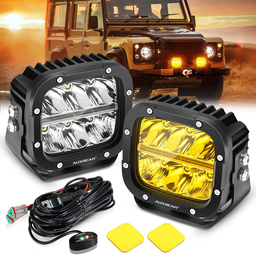 Auxbeam 5" XP-Ultra Series LED Offroad Light With Amber DRL 132W 15600LM (2 Pcs)